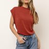 Tops * | Buy Sina Greta Muscle Tee In Rust