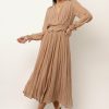 Dresses * | New Dress Forum New Arrivals Britt Midi Dress In Tan