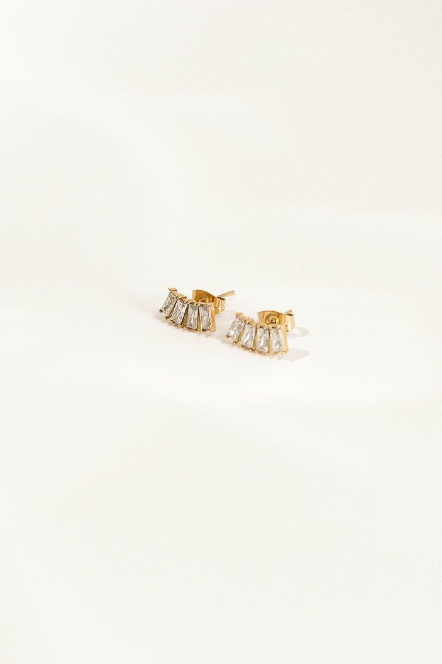 Jewelry * | Top 10 J&D Jewelry Myra Stud Earrings Gold