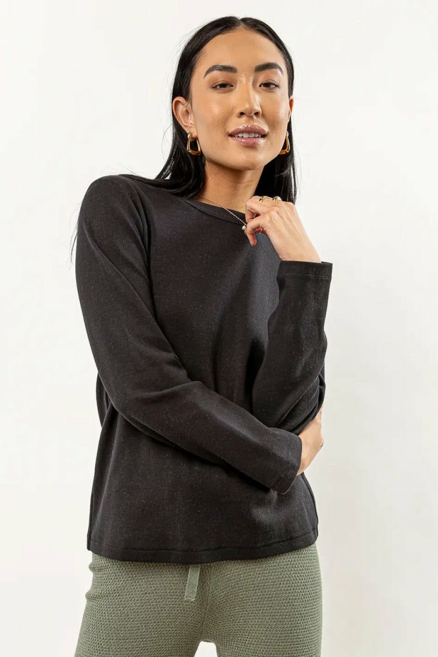 Tops * | Best Deal Worui Tops Makayla Shirt In Final Sale Black