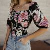 Tops * | Coupon Worui Sophie Floral Blouse Final Sale Tops Black