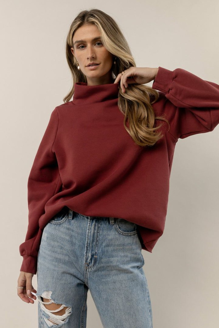 Tops * | Budget Sina Rocco Pullover In Tops Rust