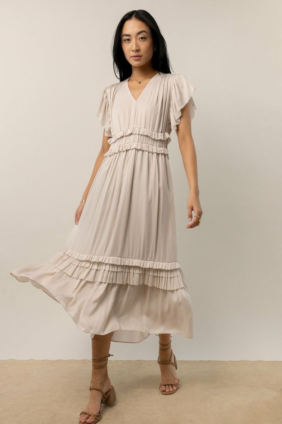 Dresses * | Buy Worui Dresses Willa Ruffle Dress In Ivory