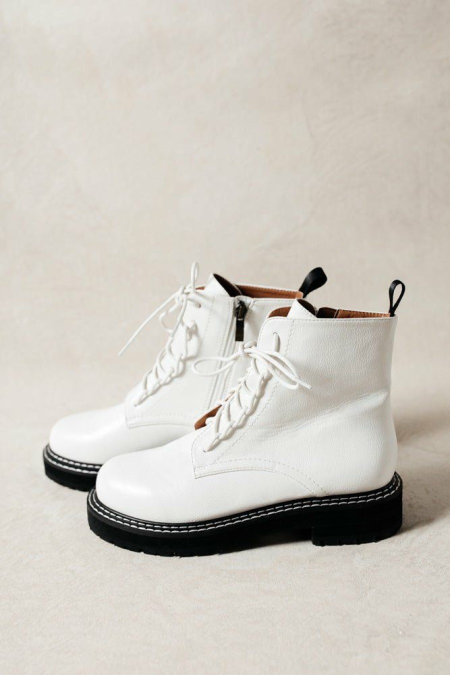 Shoes * | Wholesale Beast Fashion Shoes Millie Combat Boots In White