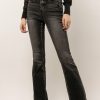 Jeans * | Deals Plastic Dashielle Flare Jeans Black