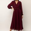 Dresses * | Buy Dress Forum Britt Midi Dress In New Arrivals Oxblood