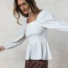 Tops * | Best Reviews Of Sina Tops Timmy Blouse In Cream