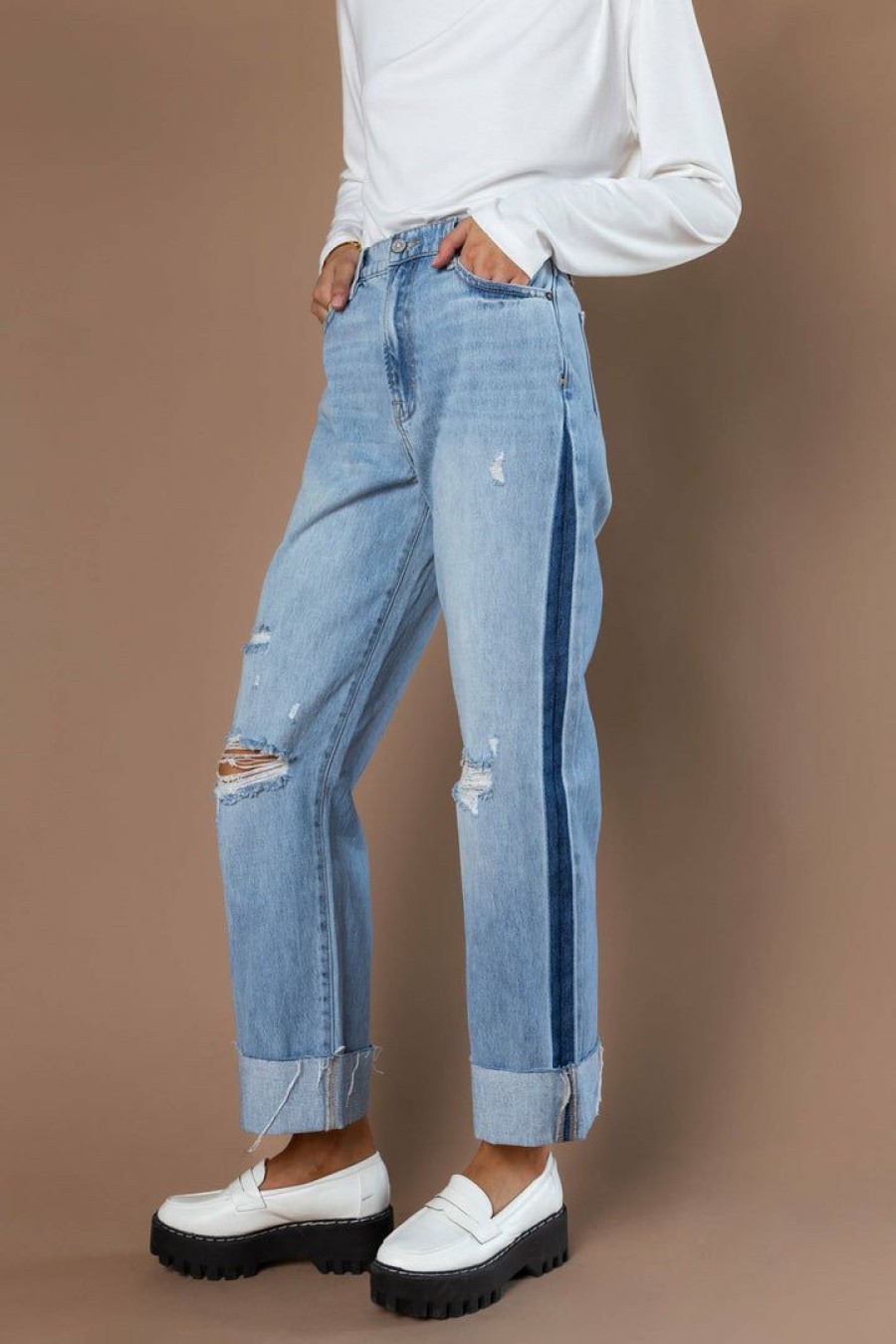 Jeans * | New Denim One Ziggy High Rise Denim Light Wash