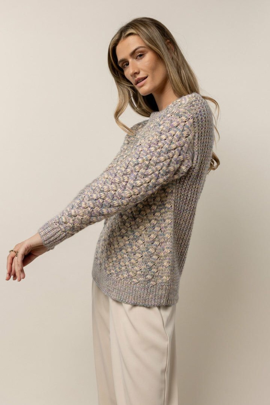 Tops * | Deals Tea N Rose Tova Knit Sweater Multi