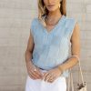 Tops * | Brand New Sina Rudie Sweater Vest In Blue