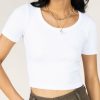 Tops * | Brand New Dynamic Fashion Jovie Ribbed Top In Final Sale Tops White