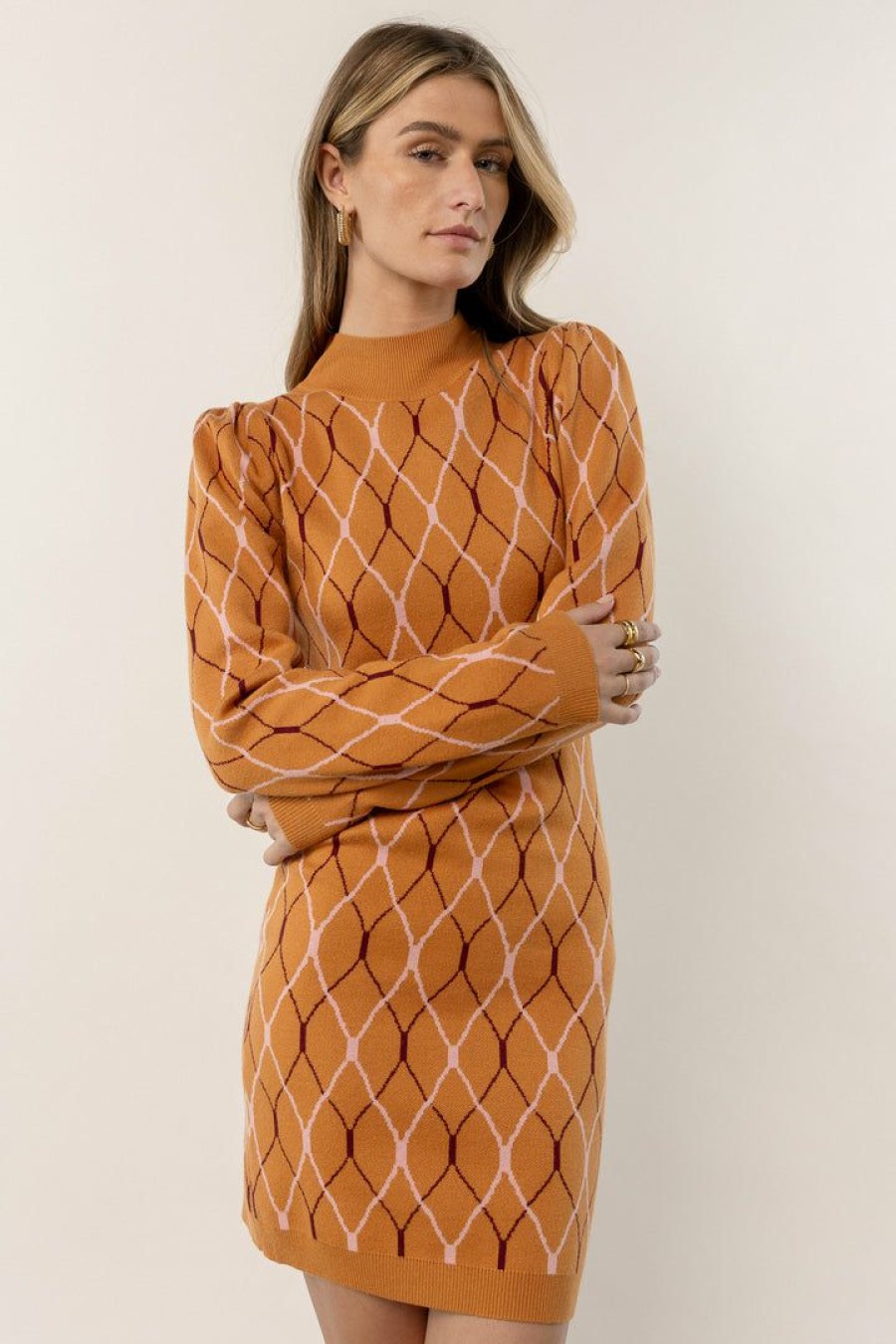 Dresses * | Best Pirce Fate Inc Dresses Lola Sweater Dress Final Sale Copper