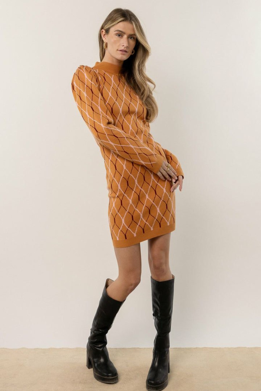 Dresses * | Best Pirce Fate Inc Dresses Lola Sweater Dress Final Sale Copper