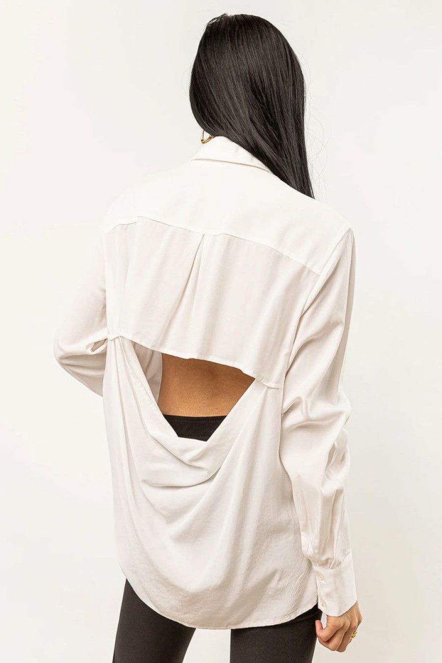 Tops * | Best Pirce Crescent Tops Rin Button Down In Final Sale Ivory