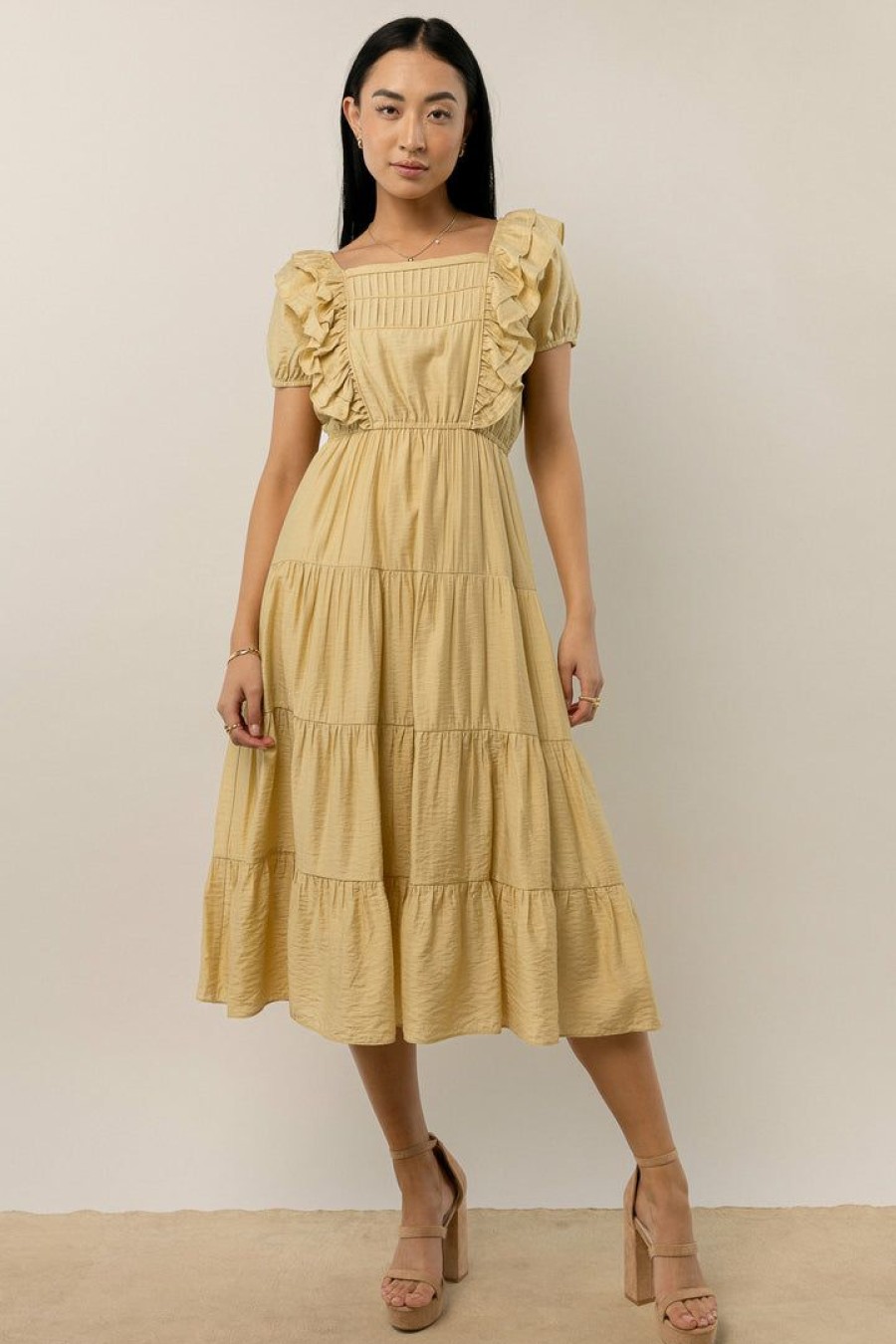 Dresses * | New Worui Dresses Laney Midi Dress In Yellow