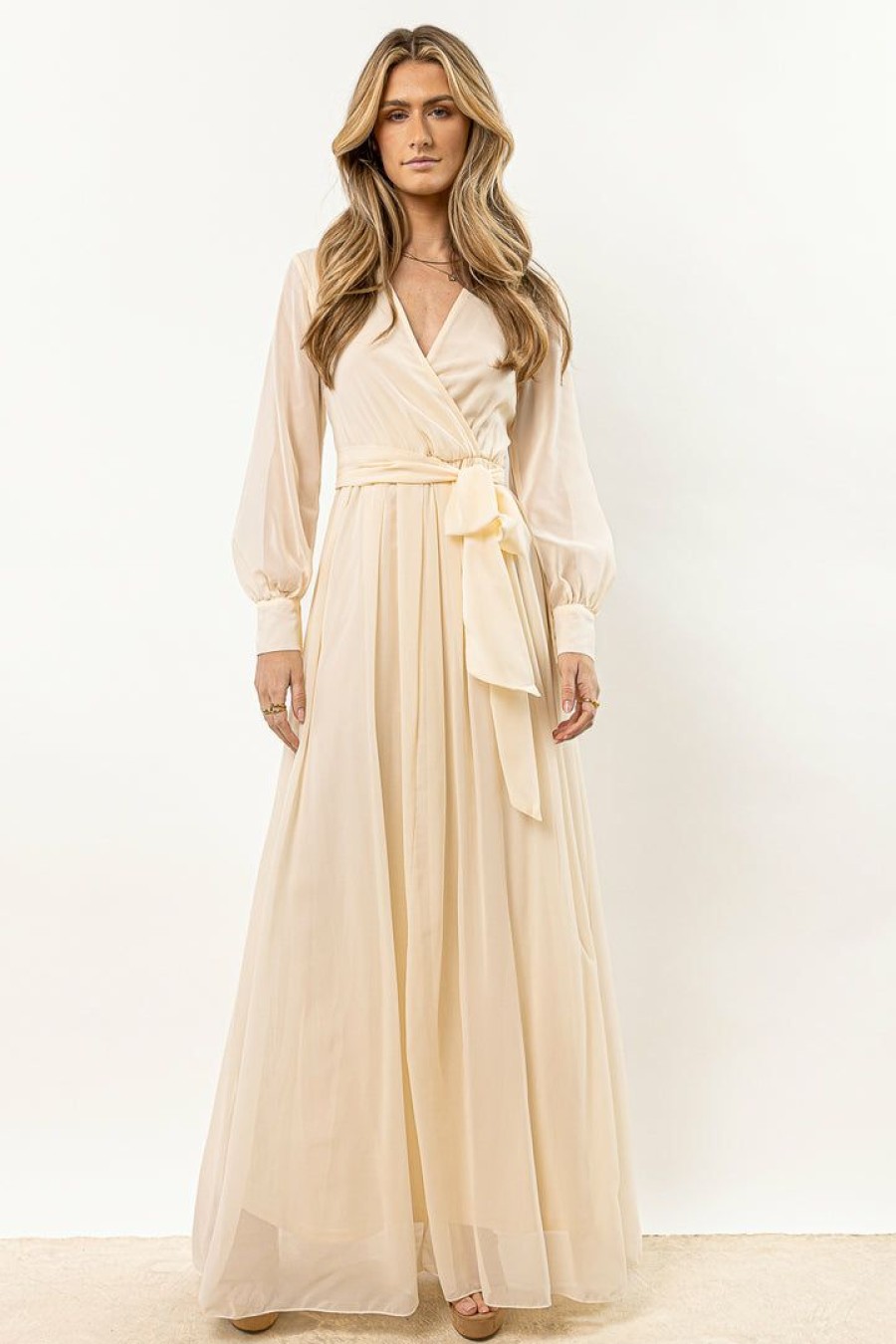 Dresses * | Outlet Ricarica Veronica Maxi Dress In New Arrivals Cream