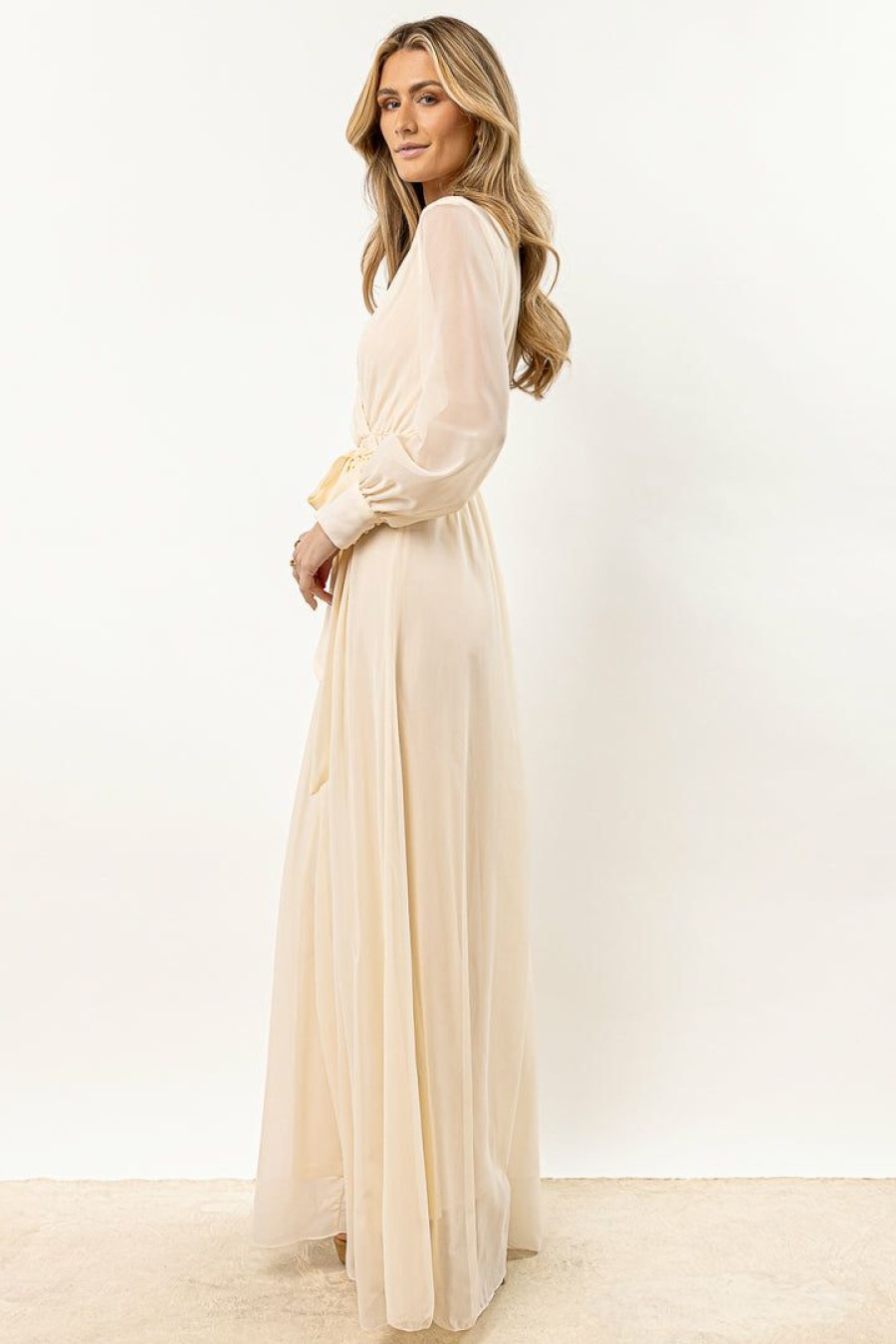 Dresses * | Outlet Ricarica Veronica Maxi Dress In New Arrivals Cream