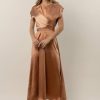 Dresses * | Discount Worui Rosalind Midi Dress In Dresses Copper