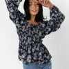 Tops * | Coupon Final Touch Collection Gala Blouse In Navy