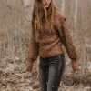 Tops * | Cheap Vero Moda Helga Cable-Knit Sweater In Brown