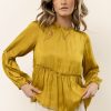 Tops * | Hot Sale Calista Valeria Blouse In New Arrivals Chartreuse