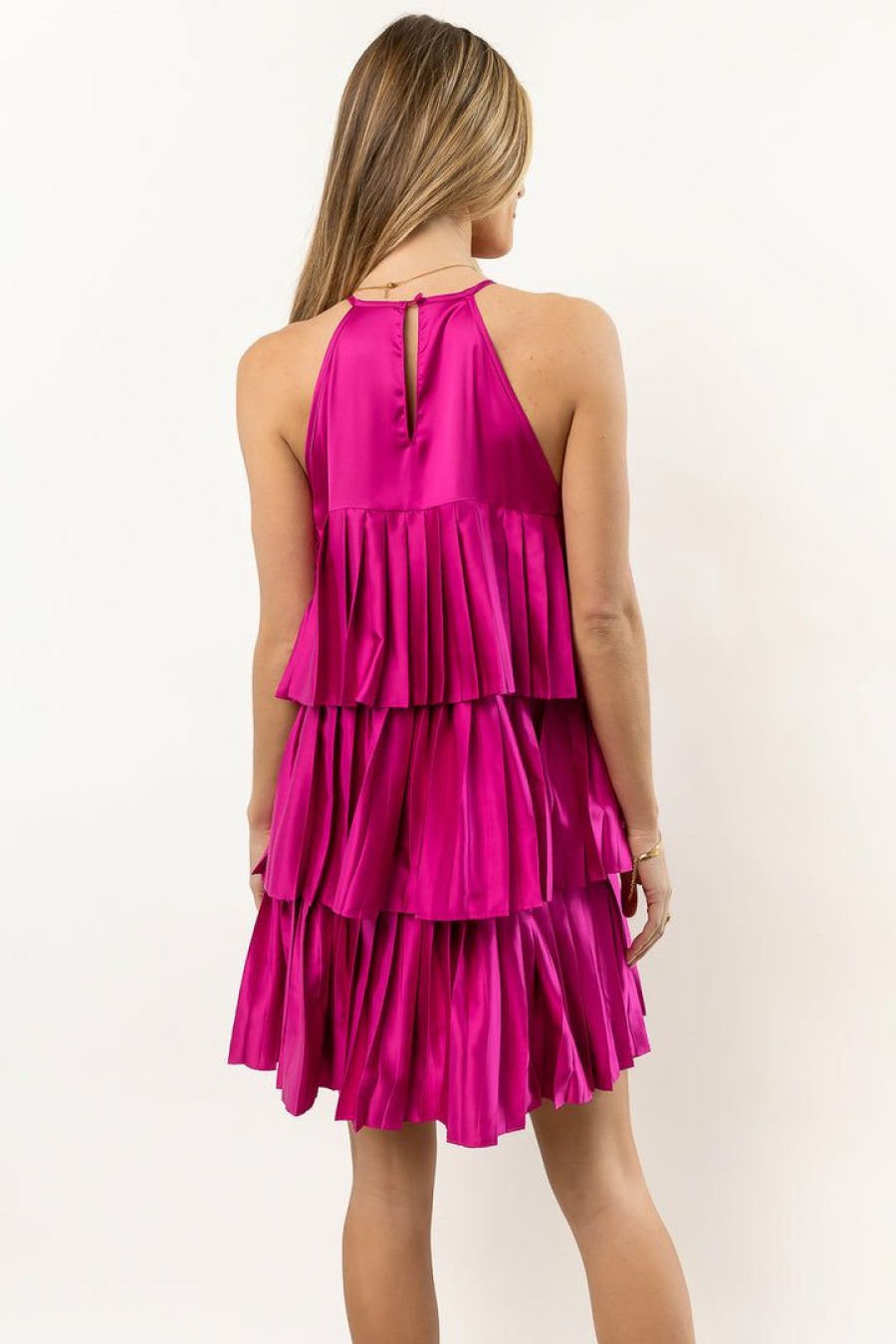 Dresses * | Best Reviews Of Worui Mara Satin Mini Dress In New Arrivals Pink