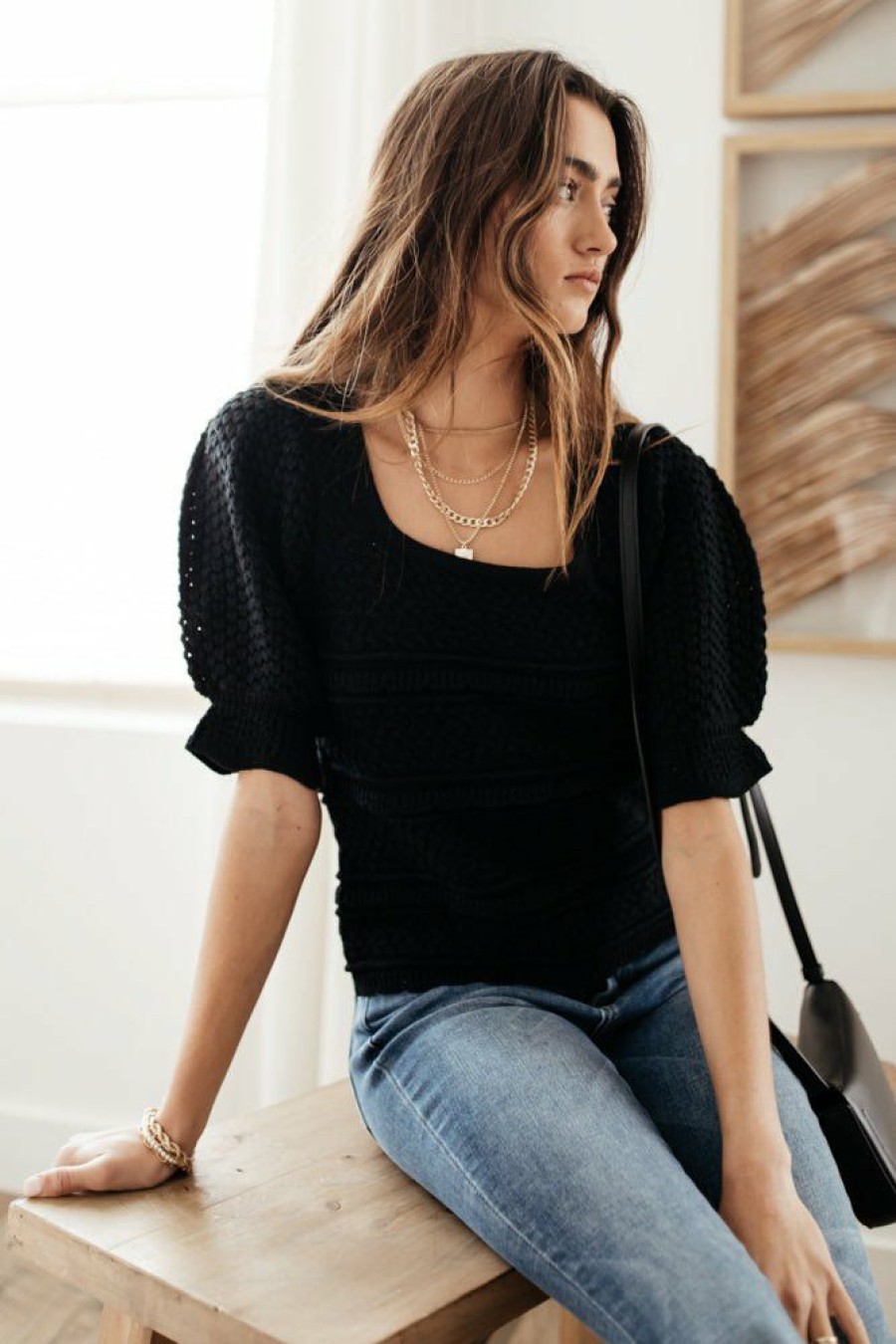 Tops * | Wholesale Vero Moda Rochelle Sweater In Black