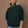 Tops * | Best Sale Worui Astra Quilted Sweater In Green