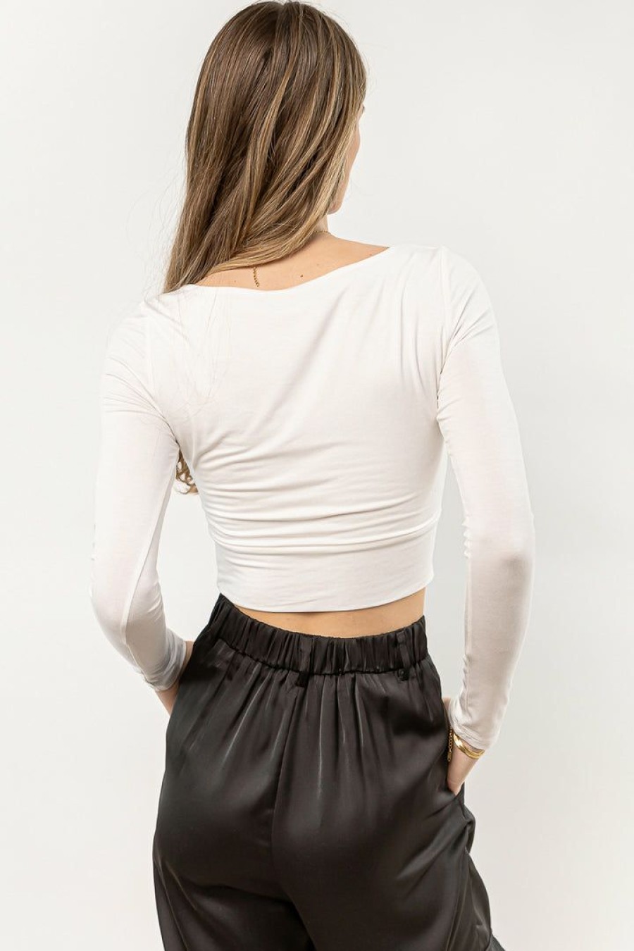 Tops * | Cheap Final Touch Collection Kamryn Crop Top In Ivory