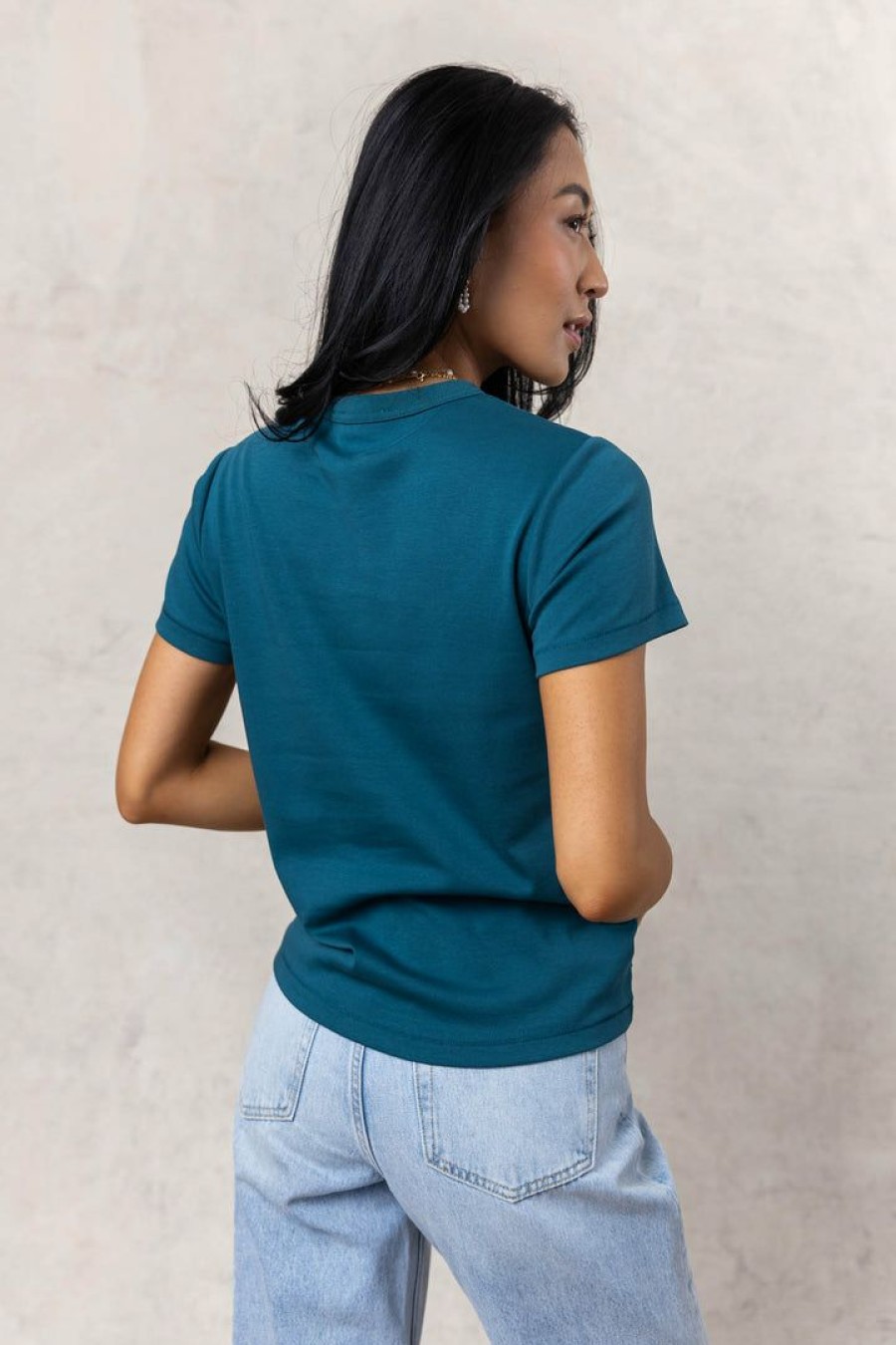 Tops * | Discount Worui Tops Mckenna Tee Shirt In Teal