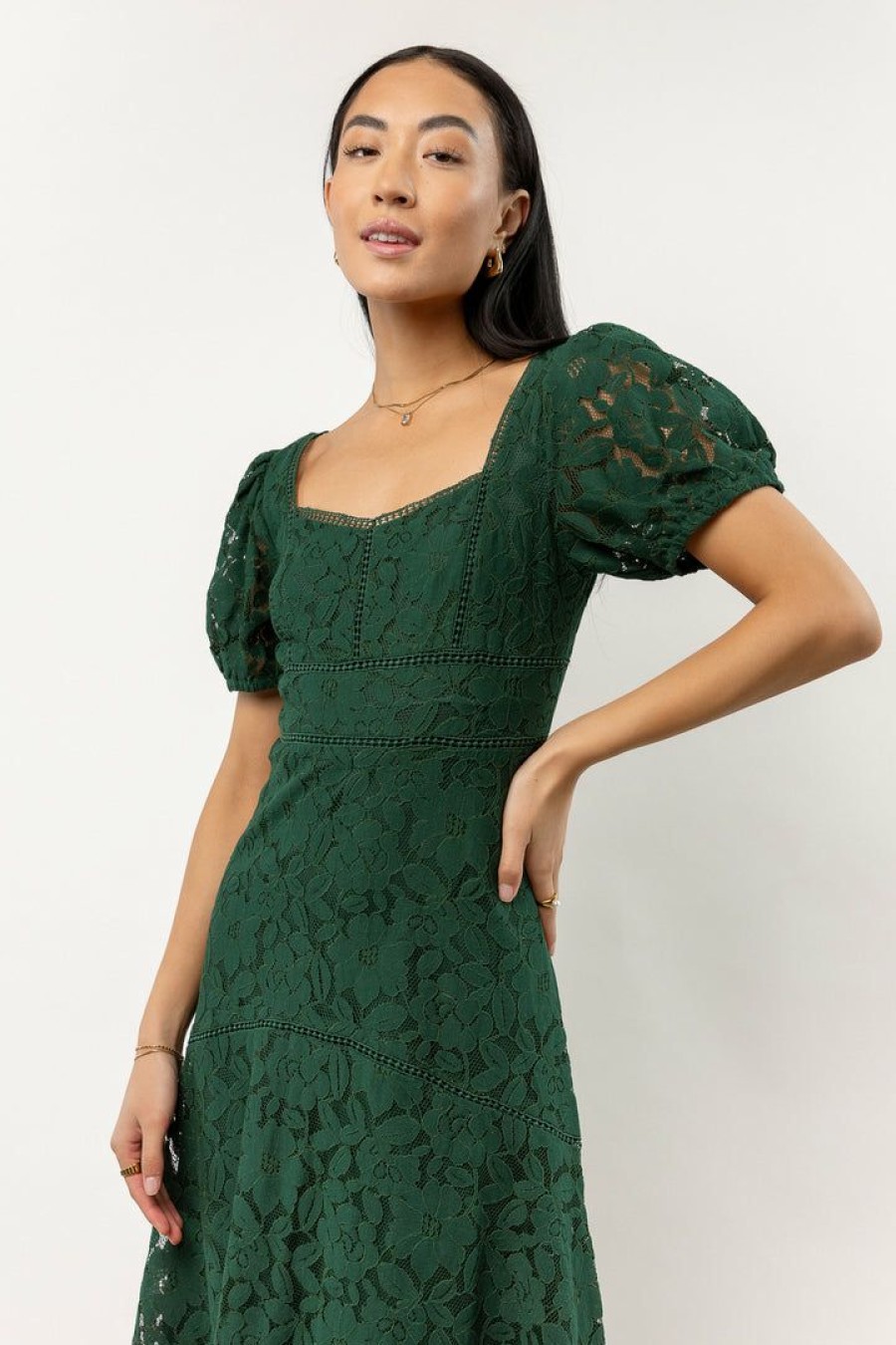 Dresses * | Cheapest Aaron & Amber Parker Maxi Dress In New Arrivals Emerald