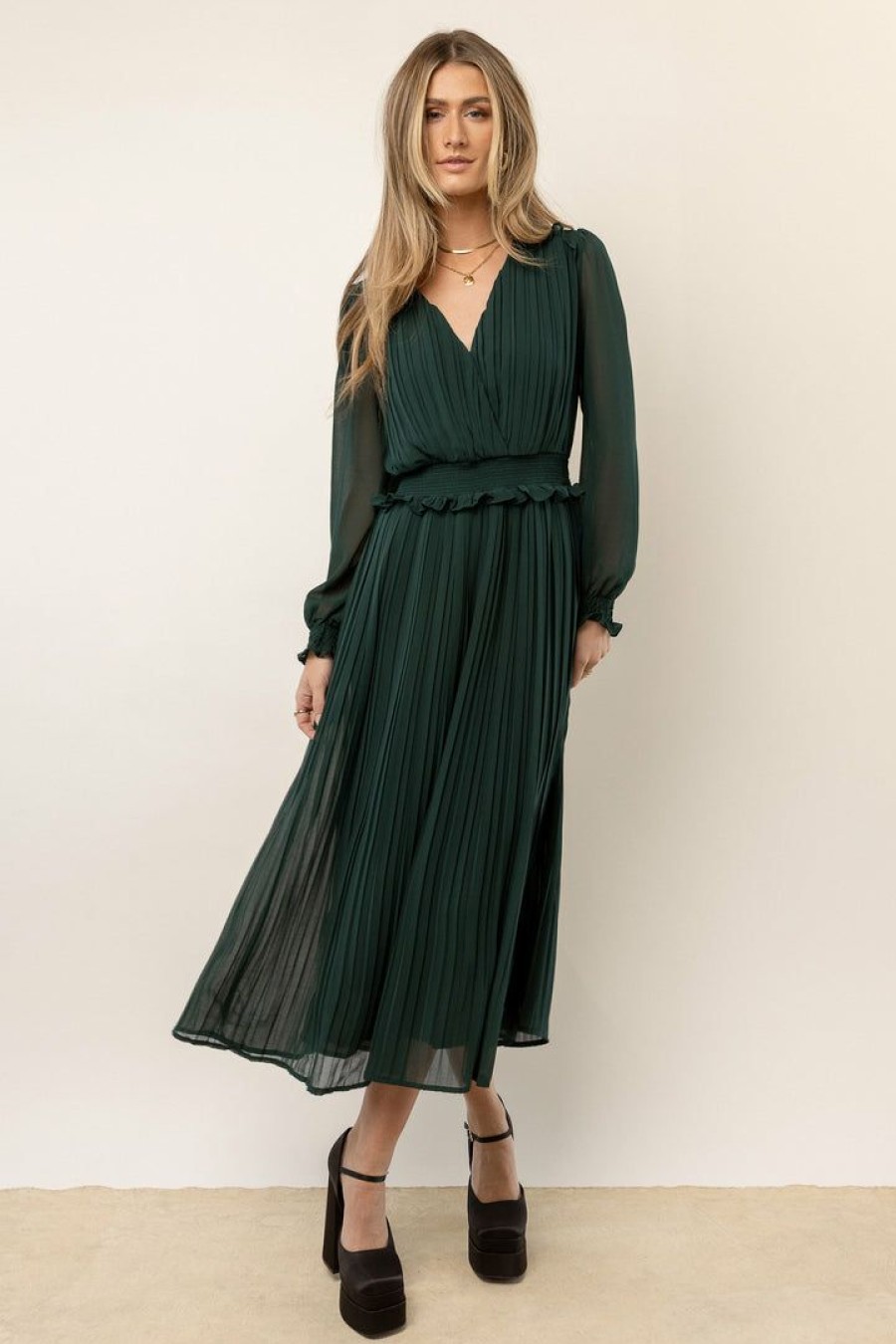 Dresses * | Best Deal Dress Forum Britt Midi Dress In Dresses Green