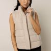 Tops * | Best Pirce Be Cool Manufacture Milah Puffer Vest Beige