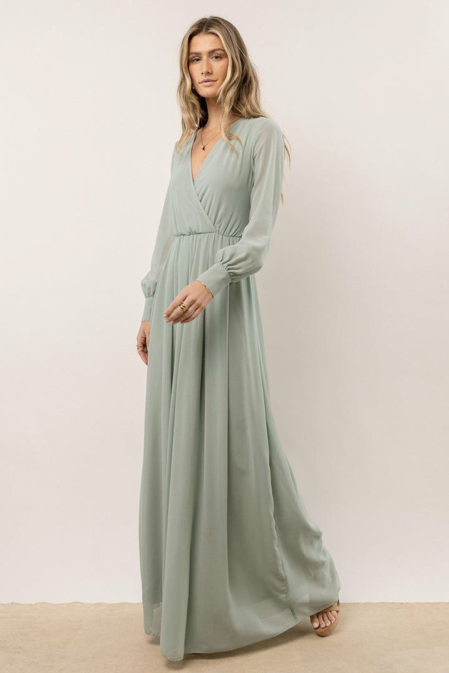 Dresses * | Best Pirce Ricarica Veronica Maxi Dress In Dresses Sage