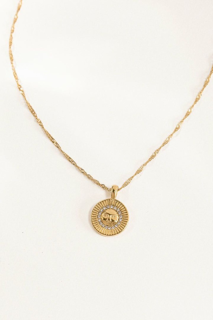 Jewelry * | Best Deal J&D Jewelry Lani Pendant Necklace Gold