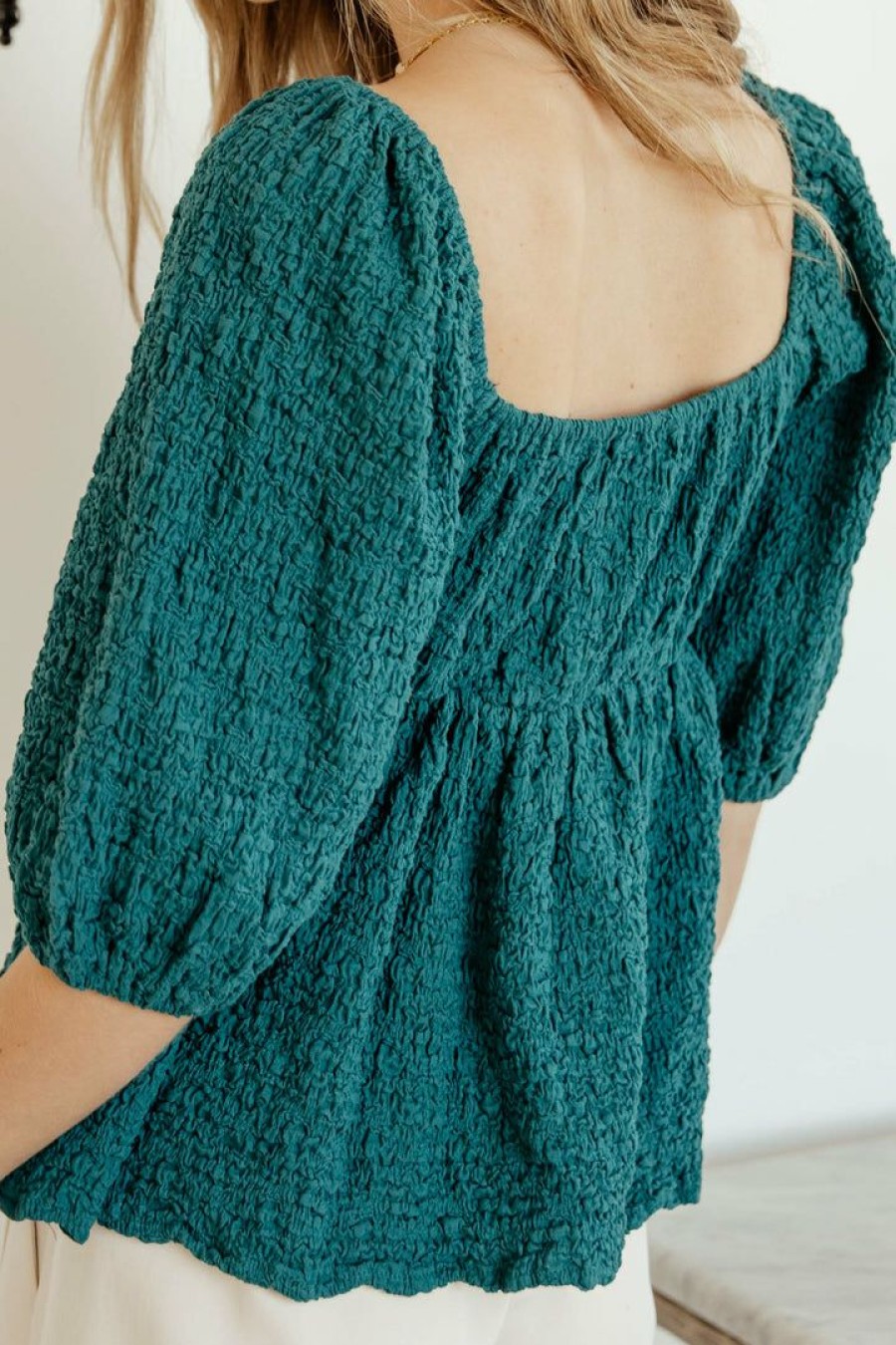 Tops * | Flash Sale Millibon Polymond Dk Inc Tops Brighton Top In Final Sale Teal