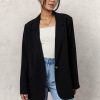 Tops * | Promo Aaron & Amber Crystal Blazer In Tops Black