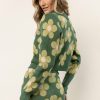 Tops * | Top 10 Baevely New Arrivals Kaelie Floral Sweater Green