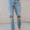 Jeans * | Cheap Plastic Annabel Mom Jeans Medium Wash