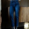 Jeans * | Best Sale Just Black Denim New Arrivals Leona Straight Leg Jeans Dark Wash