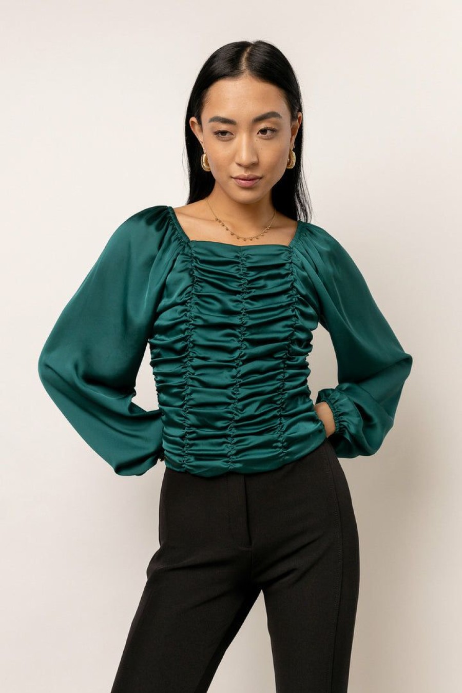 Tops * | Budget Birdie + Bette Oberon Blouse Emerald