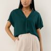 Tops * | Brand New Fun 2 Fun Celeste Blouse In Jade