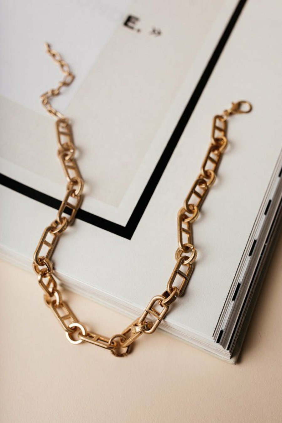 Jewelry * | Deals Siete Collection Lillie Chain Necklace Gold