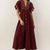 Dresses * | Cheapest Worui Dresses Gabriele Maxi Dress Burgundy