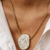 Jewelry * | Budget La Radiant Val Jean Global Samirah Oval Necklace Final Sale Jewelry Gold