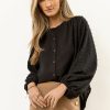 Tops * | Discount Maize New Arrivals Nina Button Up In Black