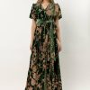 Dresses * | Flash Sale Ricarica Jada Floral Maxi Dress In Green