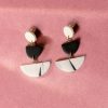 Jewelry * | Discount La Radiant Val Jean Global Freya Clay Earrings Jewelry Black