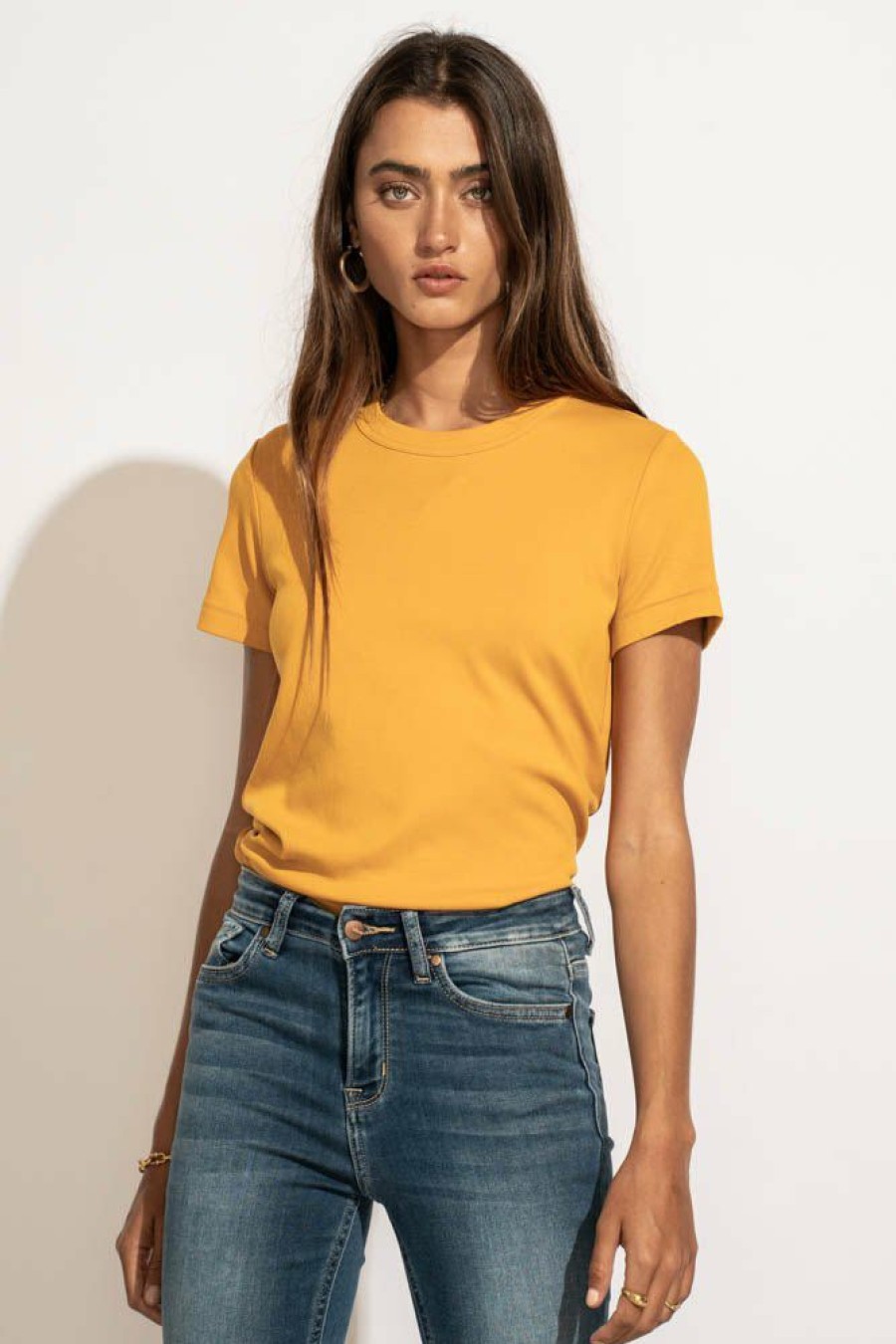 Tops * | Promo Worui Tops Mckenna Tee Shirt In Mustard