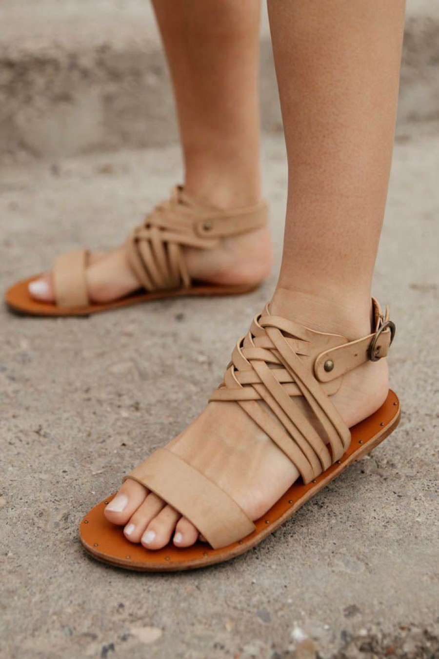 Shoes * | Coupon Beast Fashion Tavia Sandals Shoes Taupe